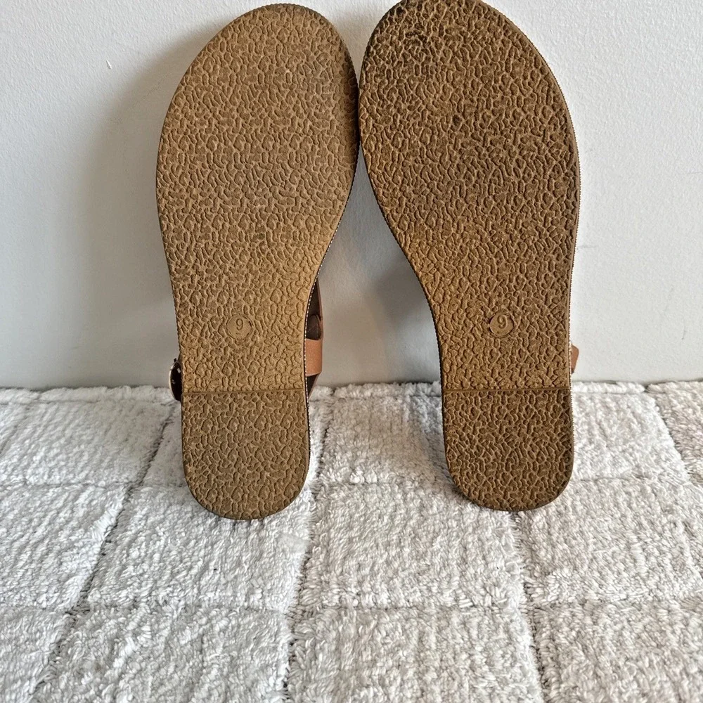 Forever Comfort Womens Bejeweled Sandals Size 9 Strappy Summer Vacation Casual